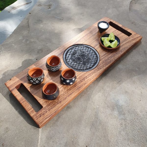 Tabla para Mezcal ó Tequila con Shots | Teterete Arte Colectivo de México