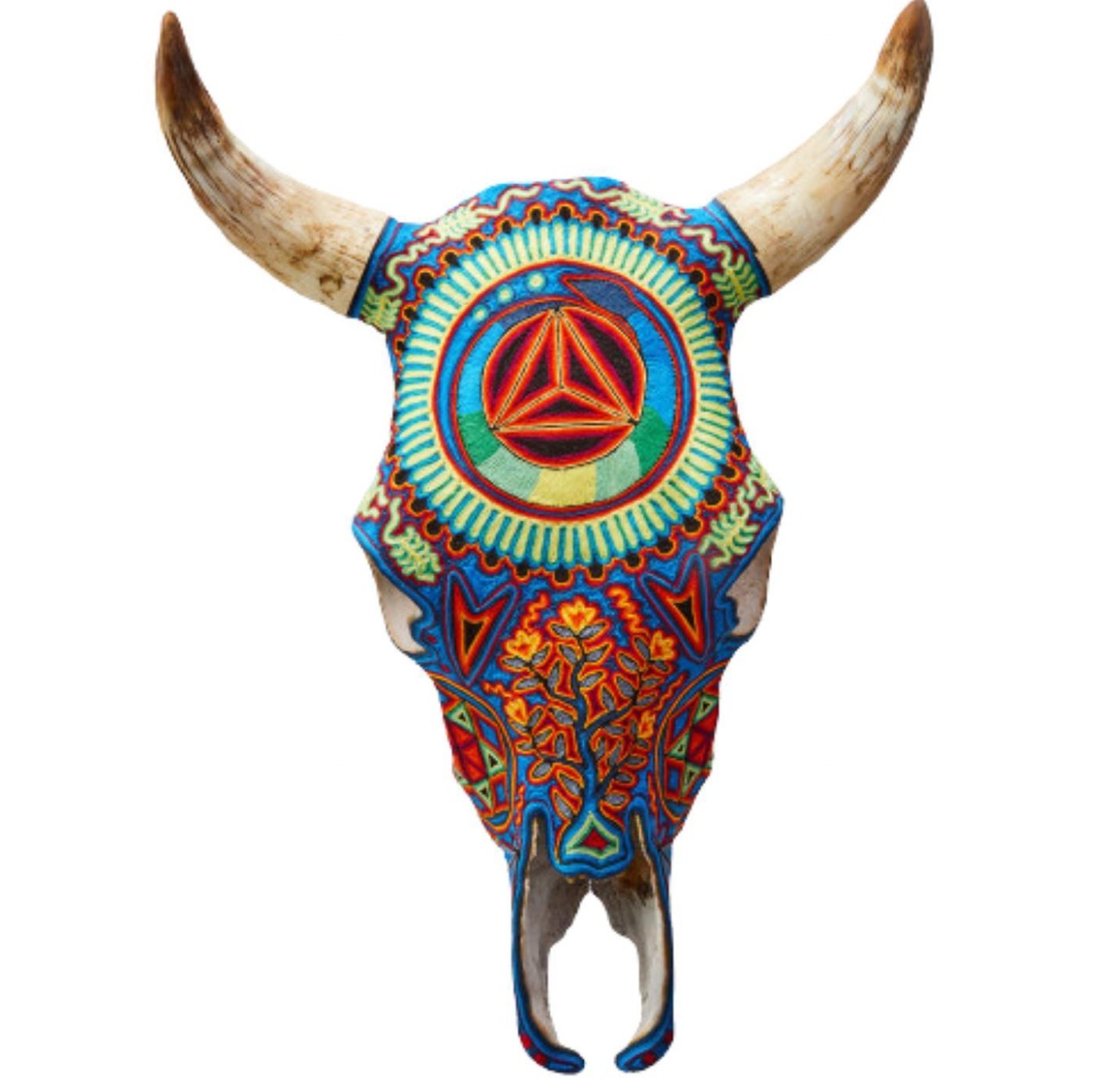 Cráneo de Toro Arte Huichol IV