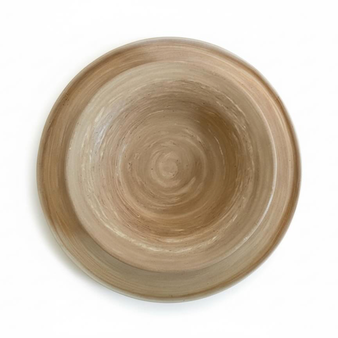 Vajilla Rústica Barro Natural – Set de 4