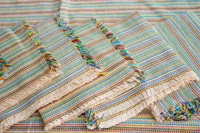 Green Striped Tablecloth