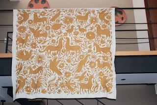 Golden Otomi Coverlet/Tablecloth