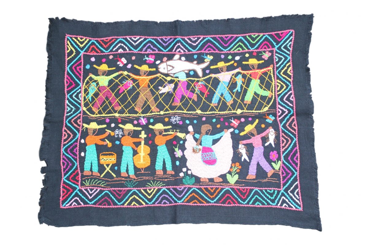 Hand-Sewn Wall Decor Mexican Textile