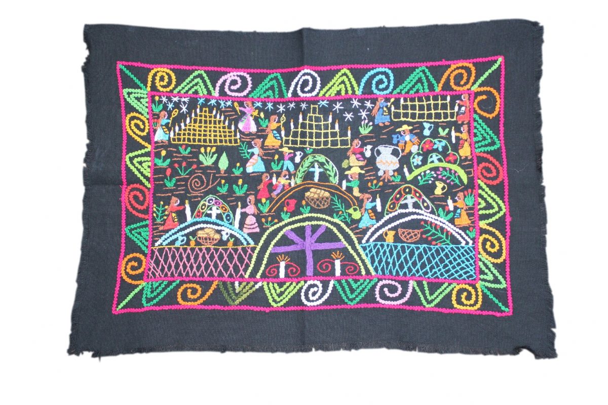 Hand-Sewn Wall Decor Mexican Textile