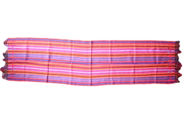 Multicolor Striped Shawl/Tablerunner/Bedrunner