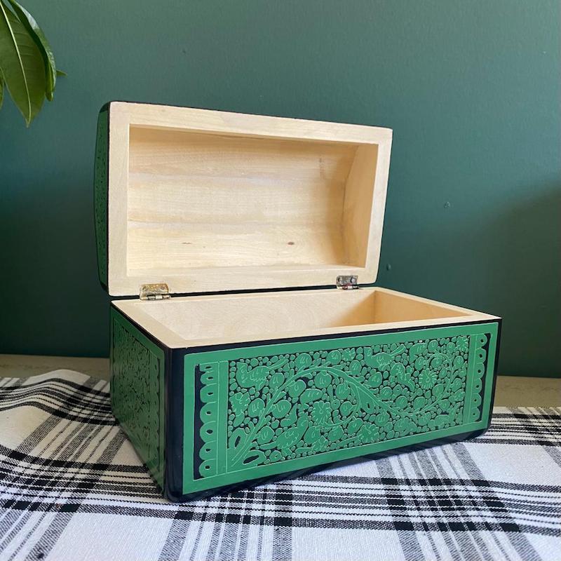 Olinala Wooden Green Box