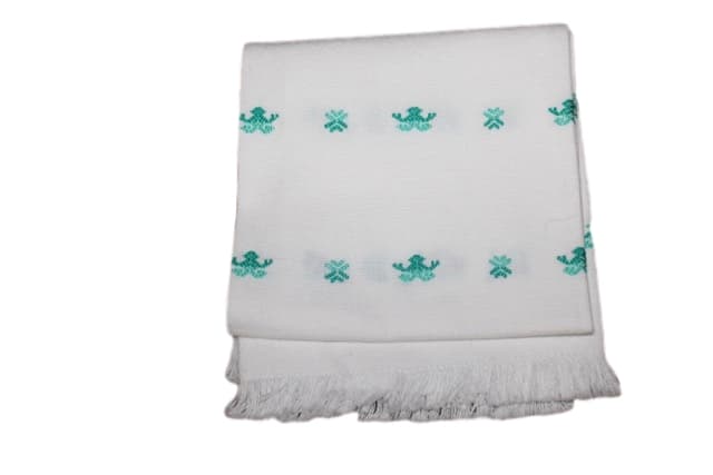 Green Embroidered Hand-towel