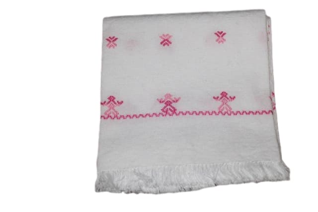 Pink Embroidered Hand-towel