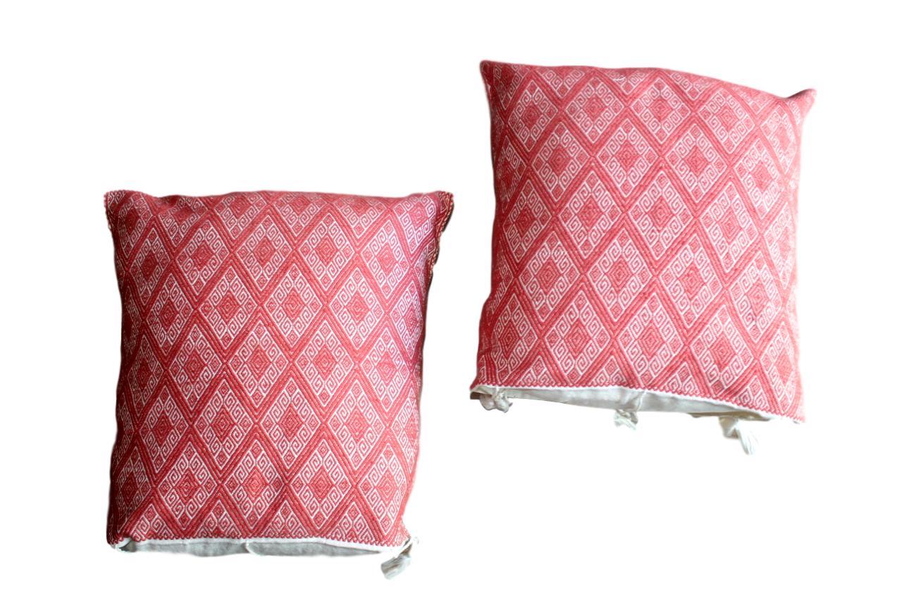 Pink Brocade Pillow Covers
