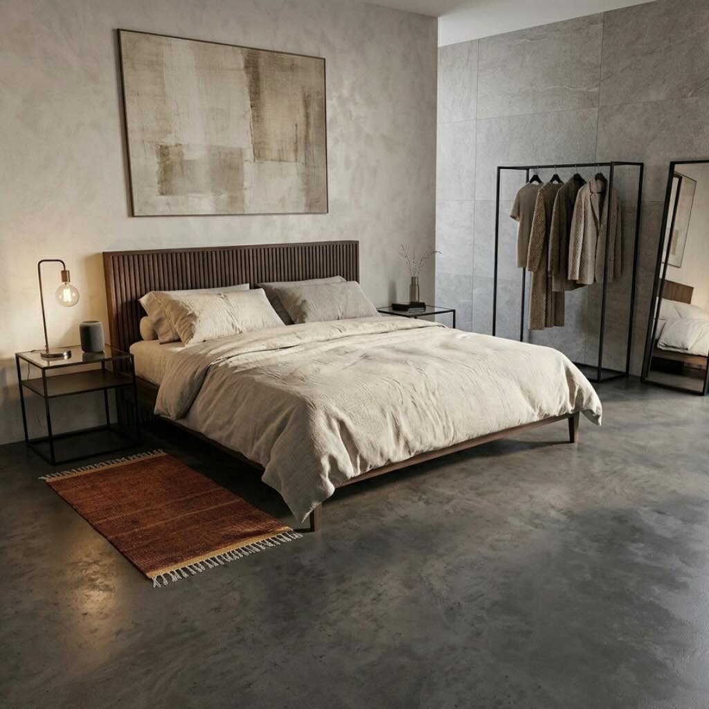 Mexican Pedal-Loom Brown Wool Rug