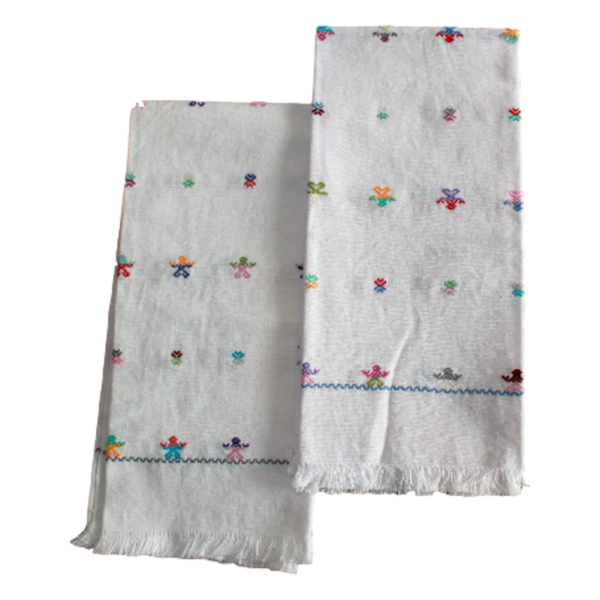 Floral Embroidered Hand-towel (Set of 2)